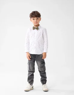 Printed Overhemd Wit