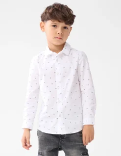 Printed Overhemd Wit