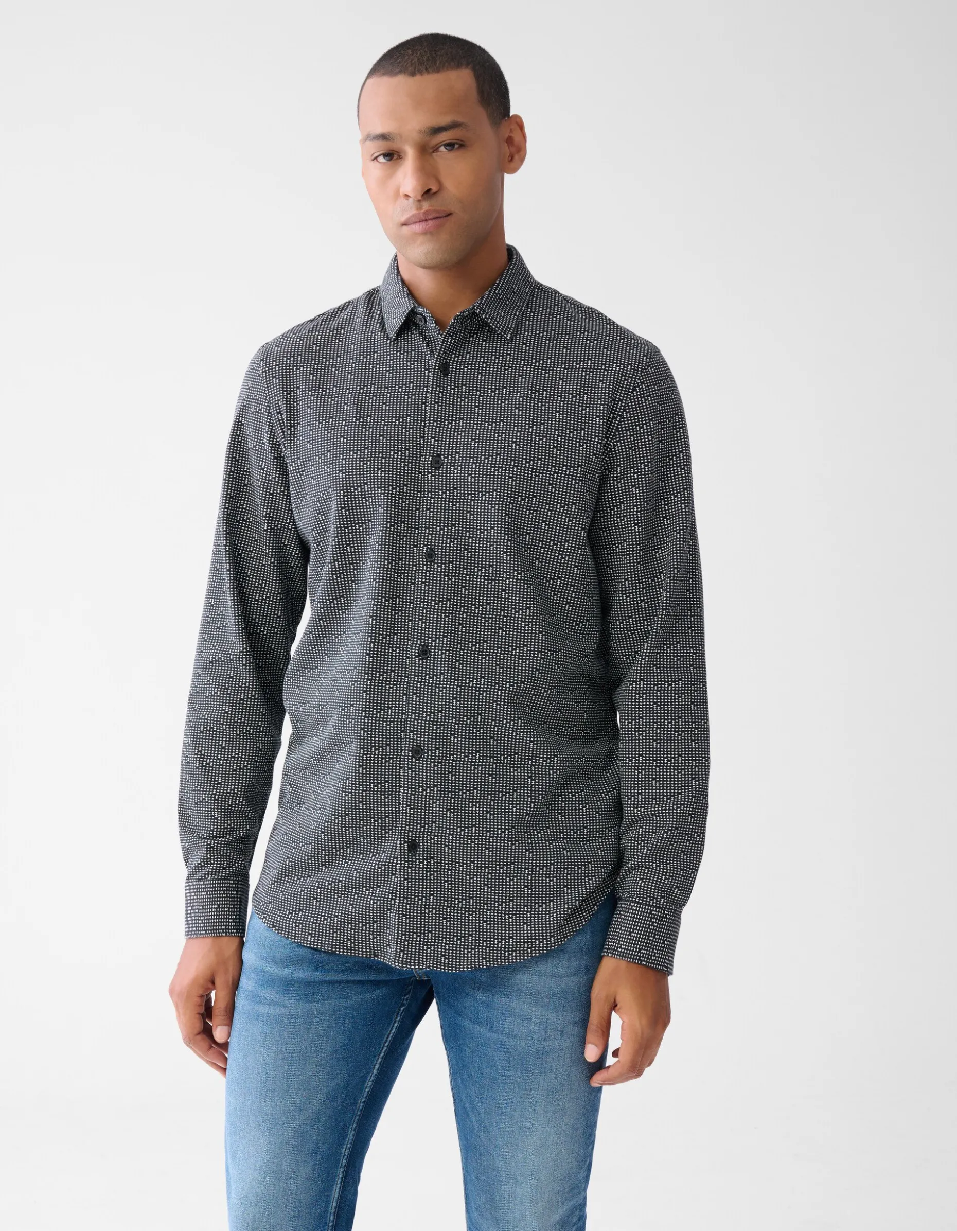 Printed Overhemd Zwart