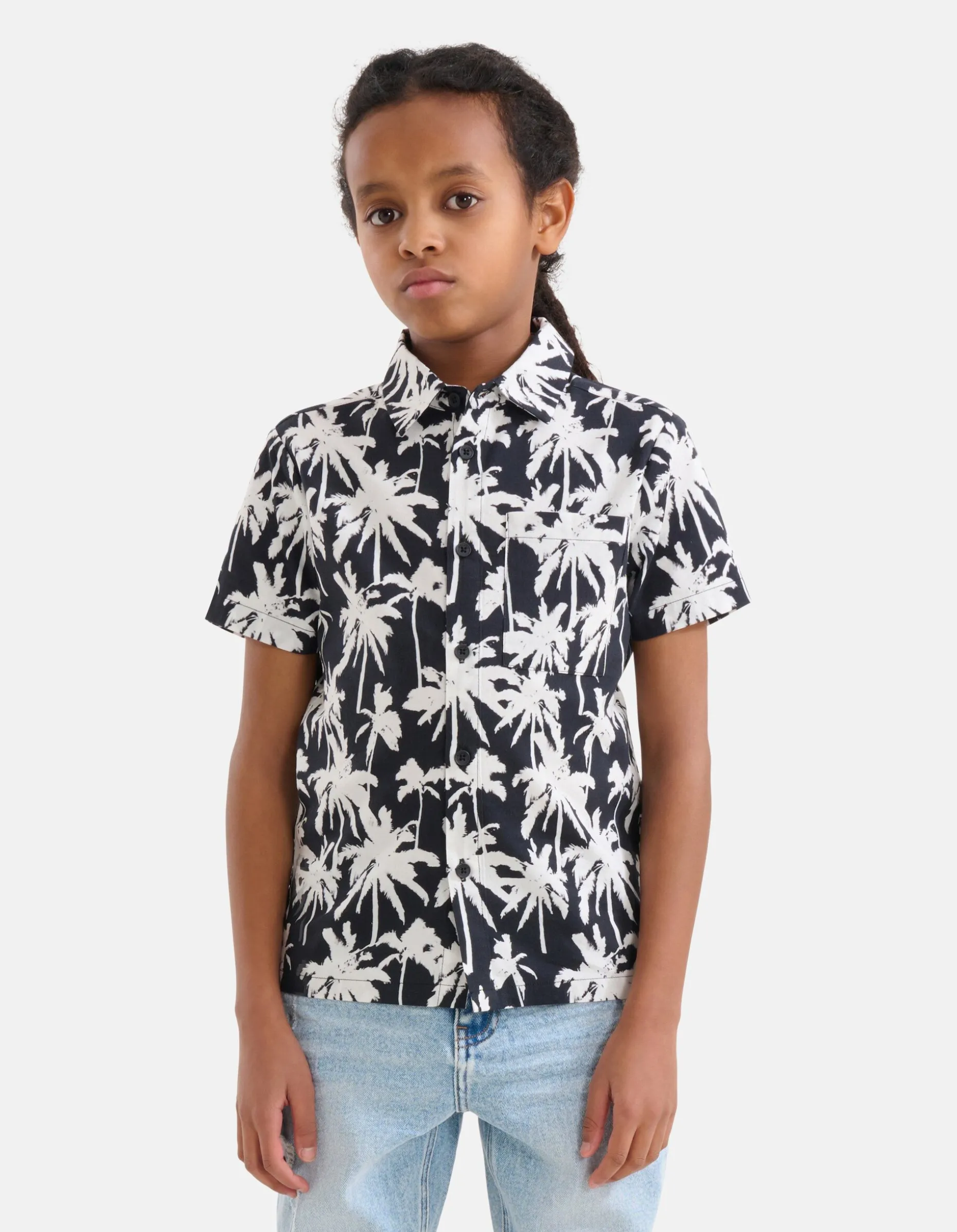 Printed Overhemd Zwart/Wit