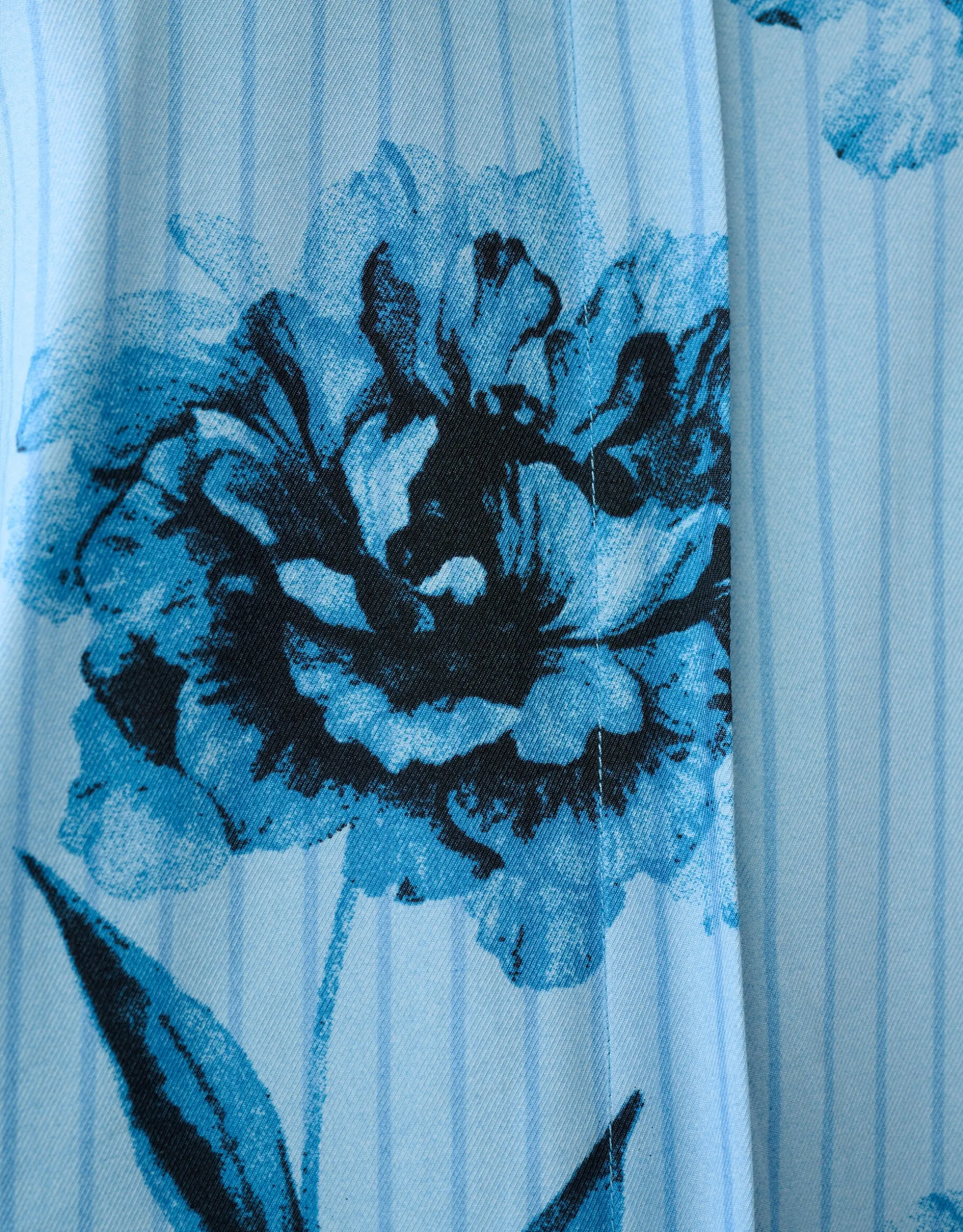 Printed Pinstripe Blouse Blauw By Mieke