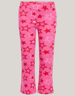 Printed Rib Flared Legging Roze