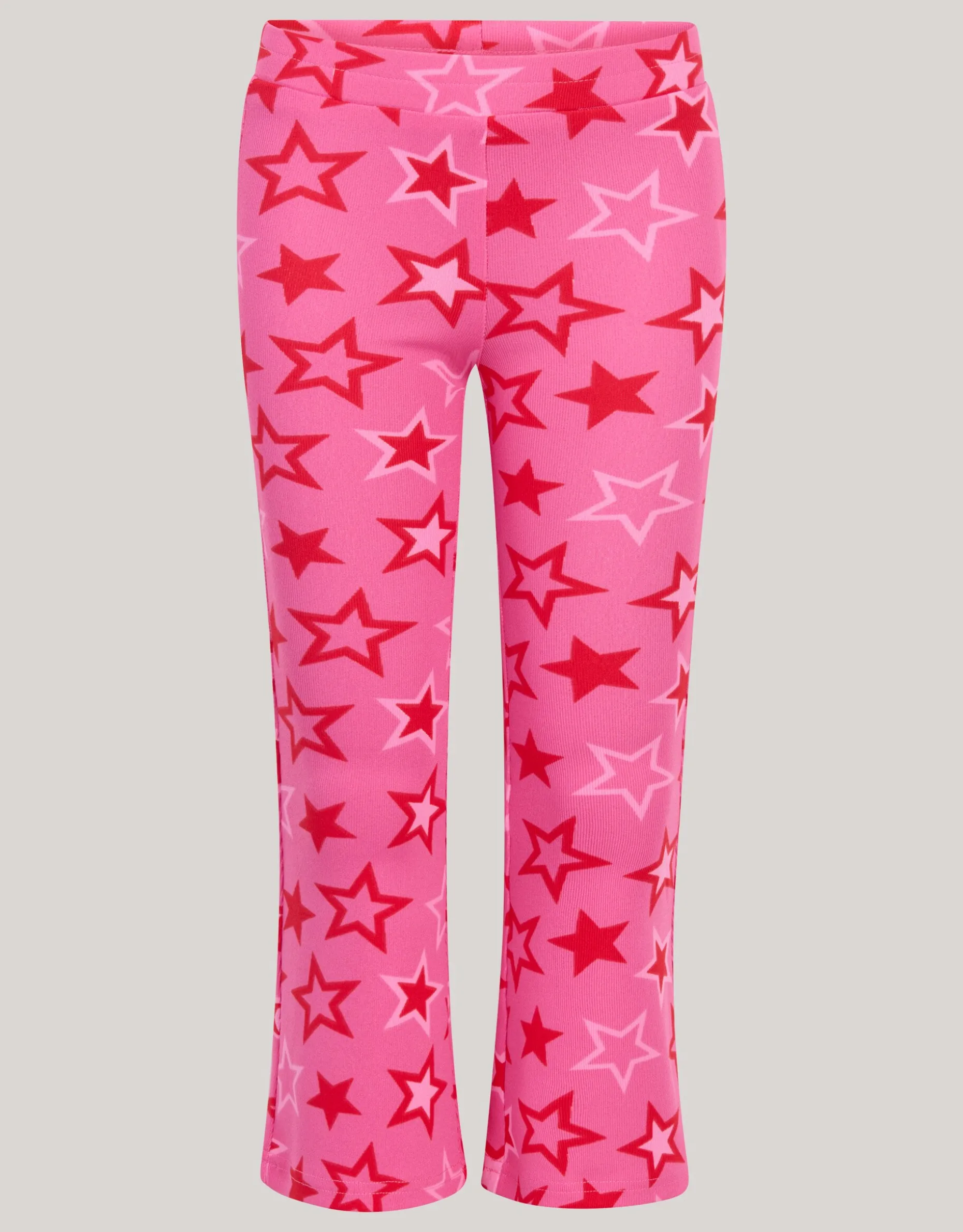 Printed Rib Flared Legging Roze