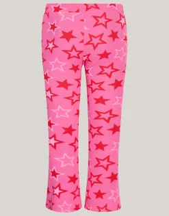 Printed Rib Flared Legging Roze