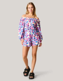 Printed Short Gebroken Wit