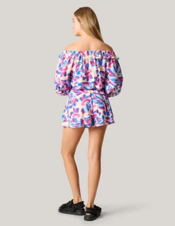 Printed Short Gebroken Wit