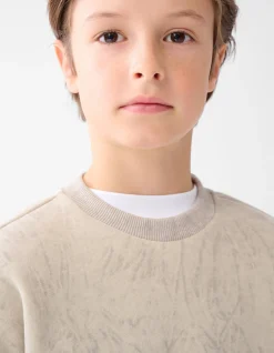 Printed Sweater Beige