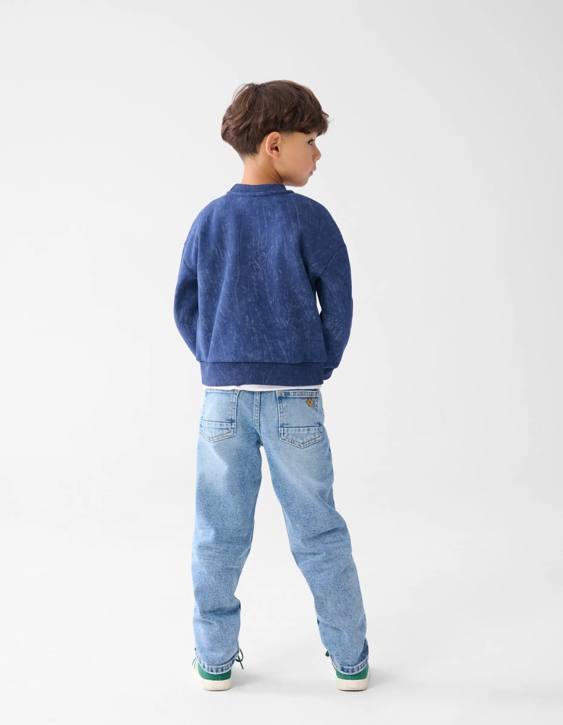 Printed Sweater Donkerblauw