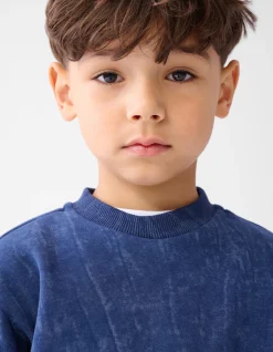 Printed Sweater Donkerblauw