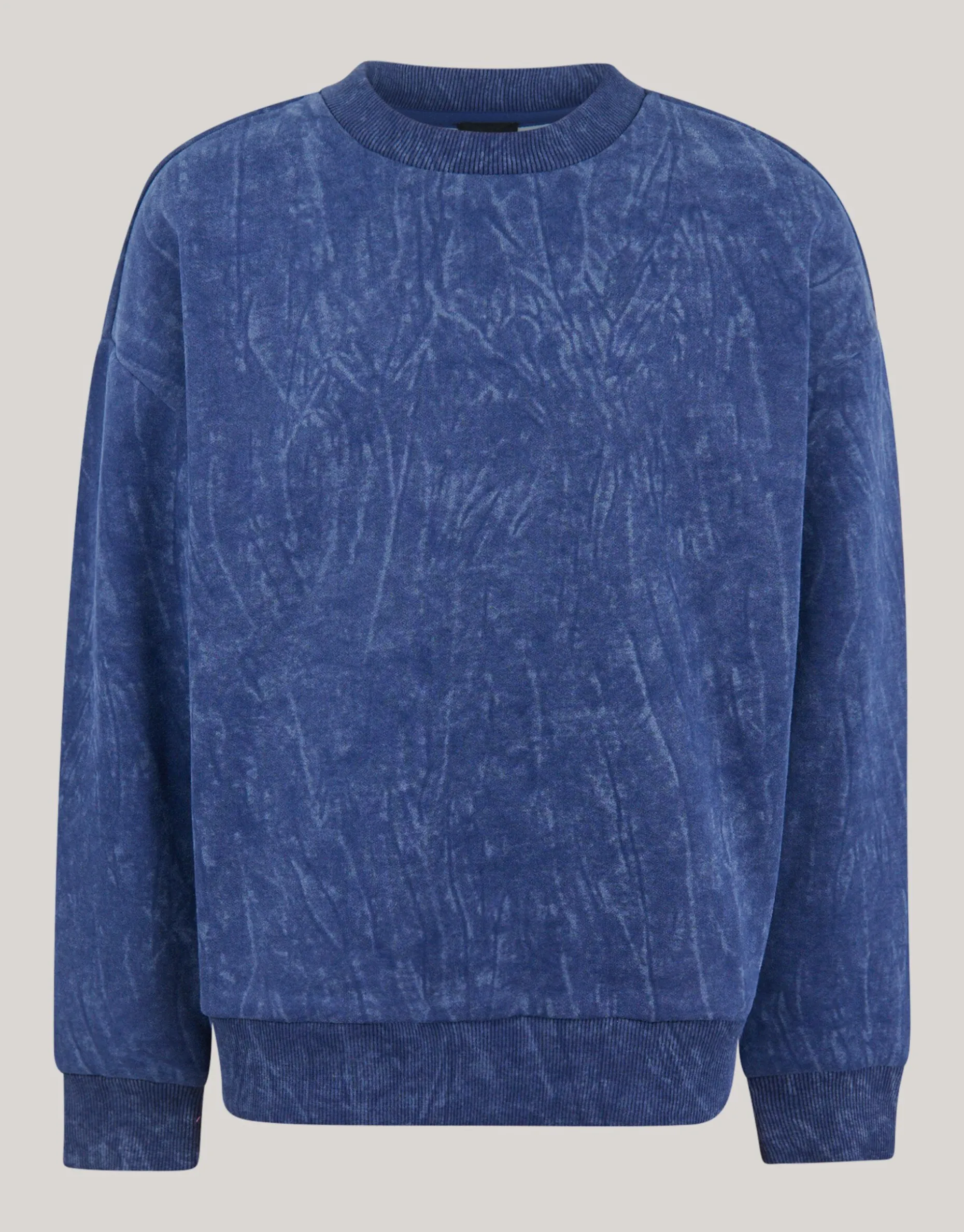 Printed Sweater Donkerblauw