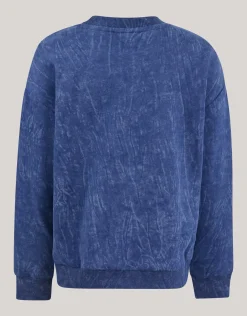 Printed Sweater Donkerblauw