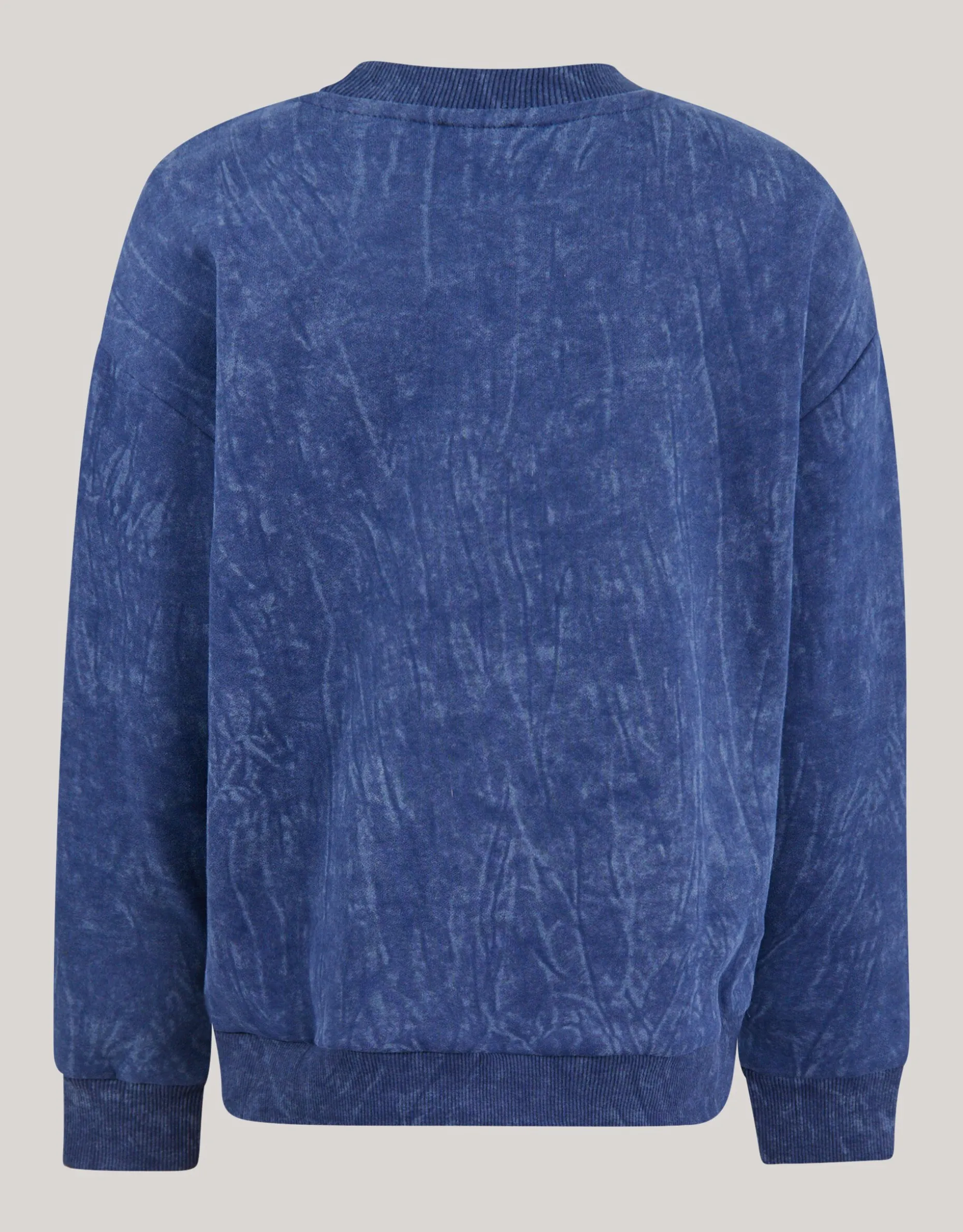 Printed Sweater Donkerblauw