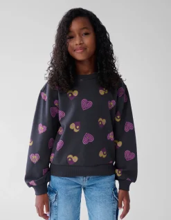 Printed Sweater Donkergrijs