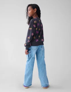 Printed Sweater Donkergrijs