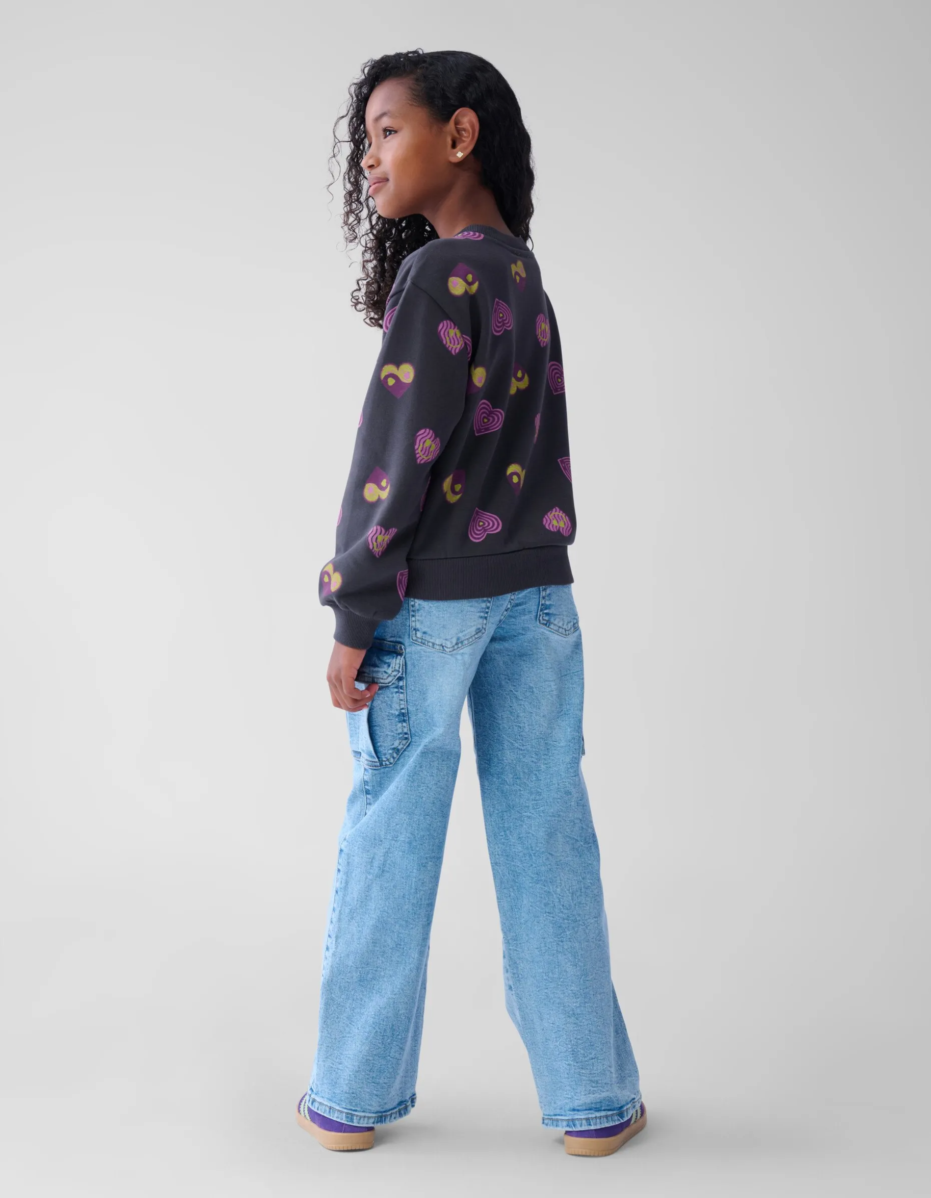 Printed Sweater Donkergrijs