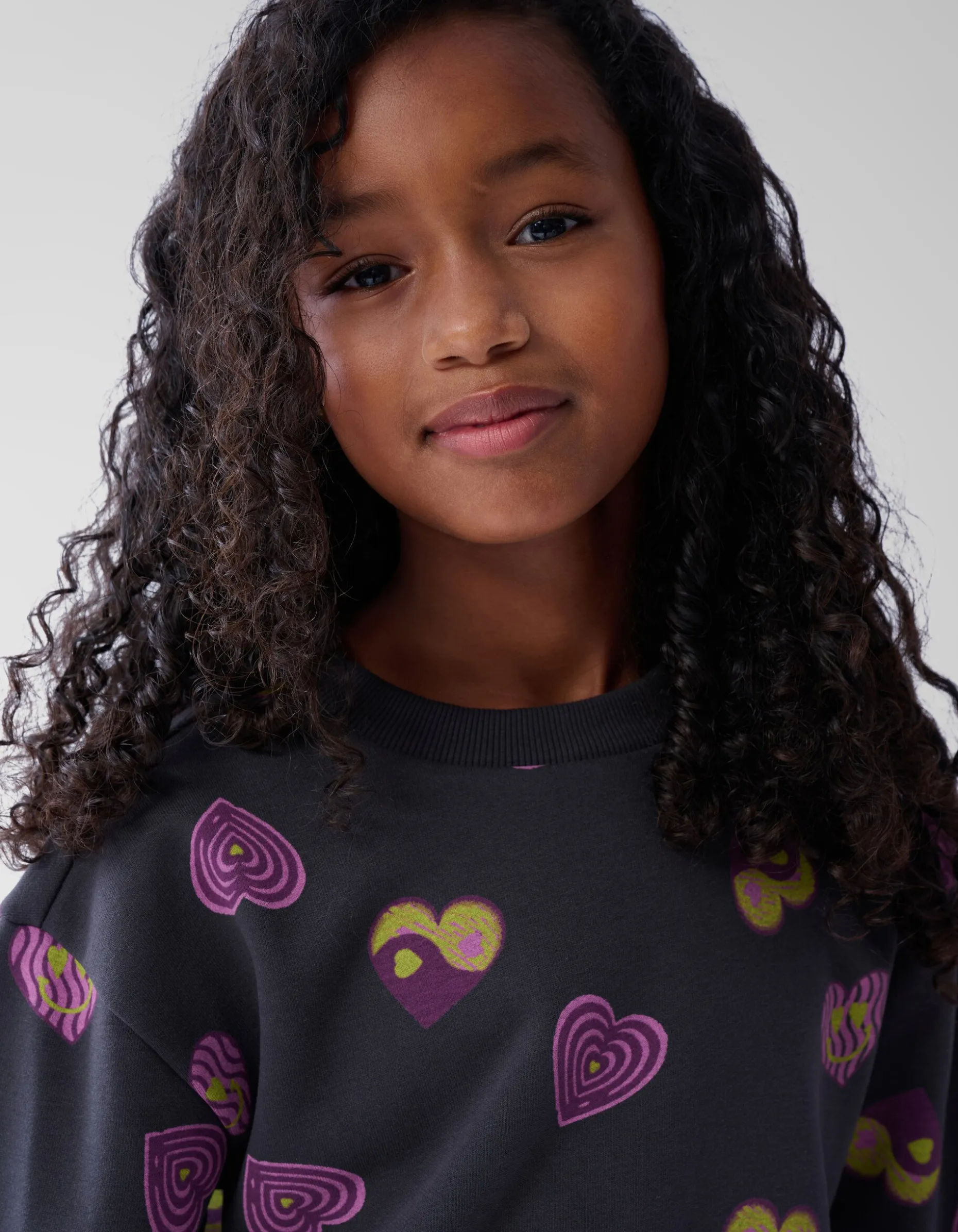 Printed Sweater Donkergrijs