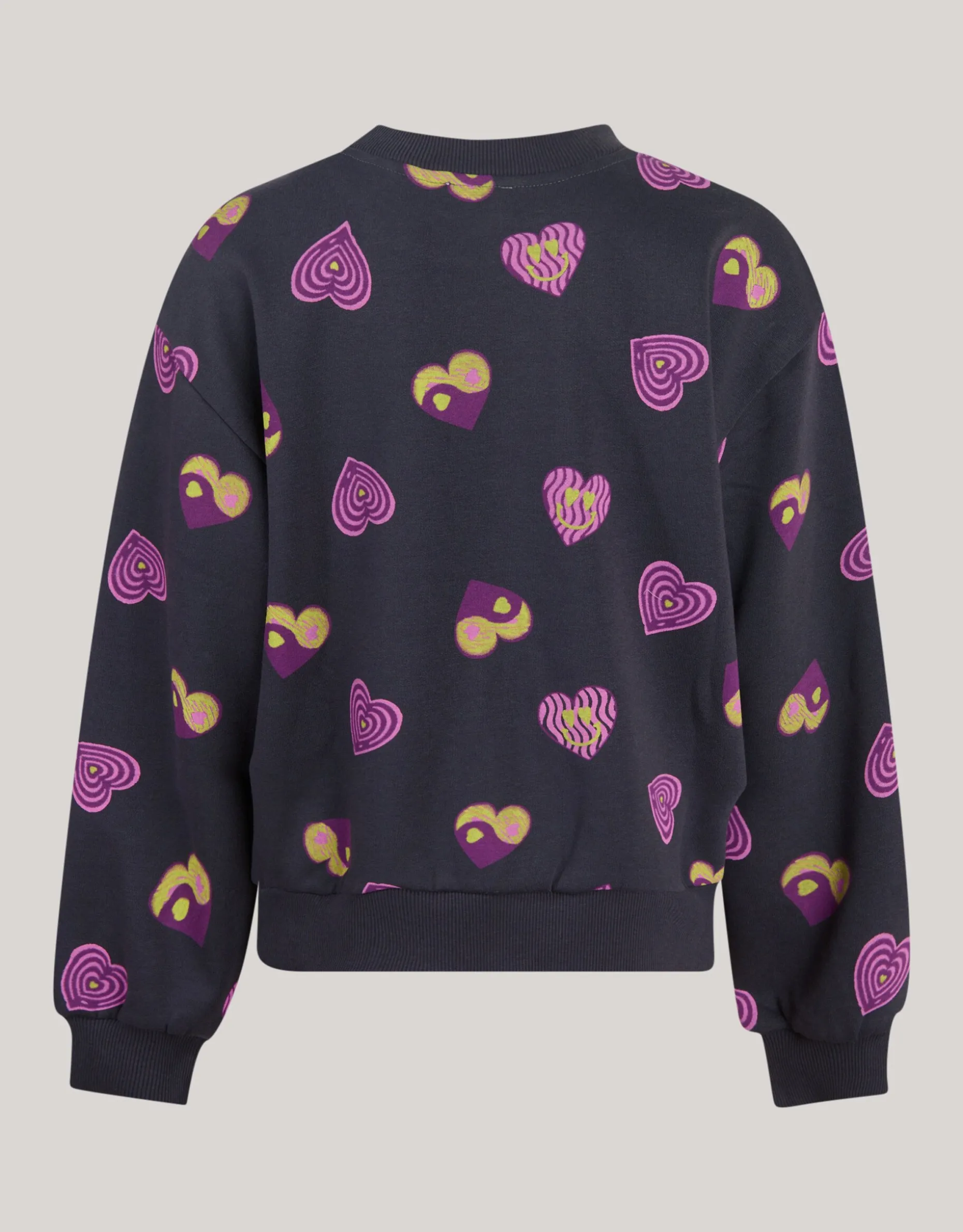Printed Sweater Donkergrijs