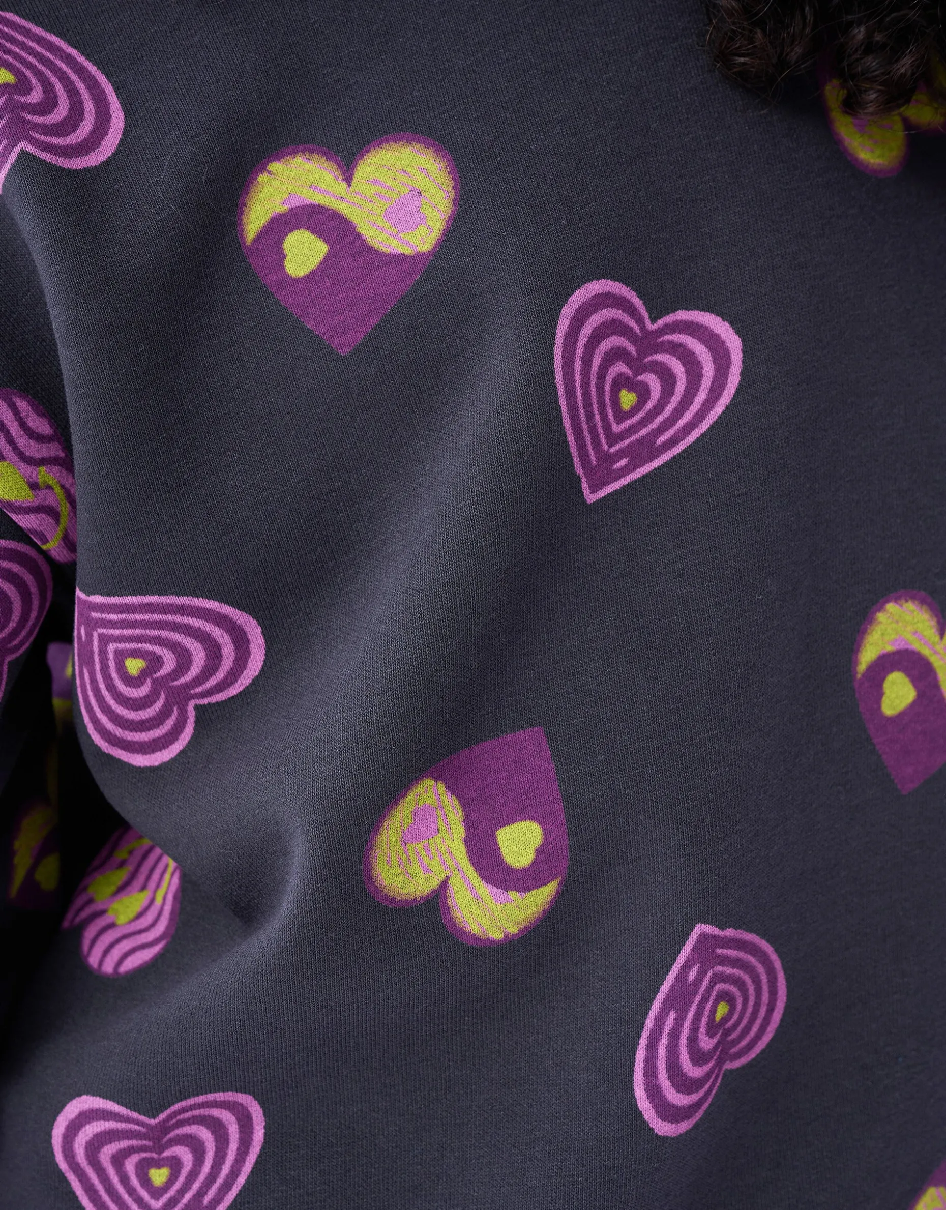 Printed Sweater Donkergrijs