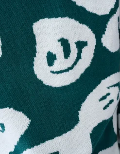 Printed Trui Donkergroen