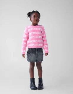 Printed Trui Lichtroze