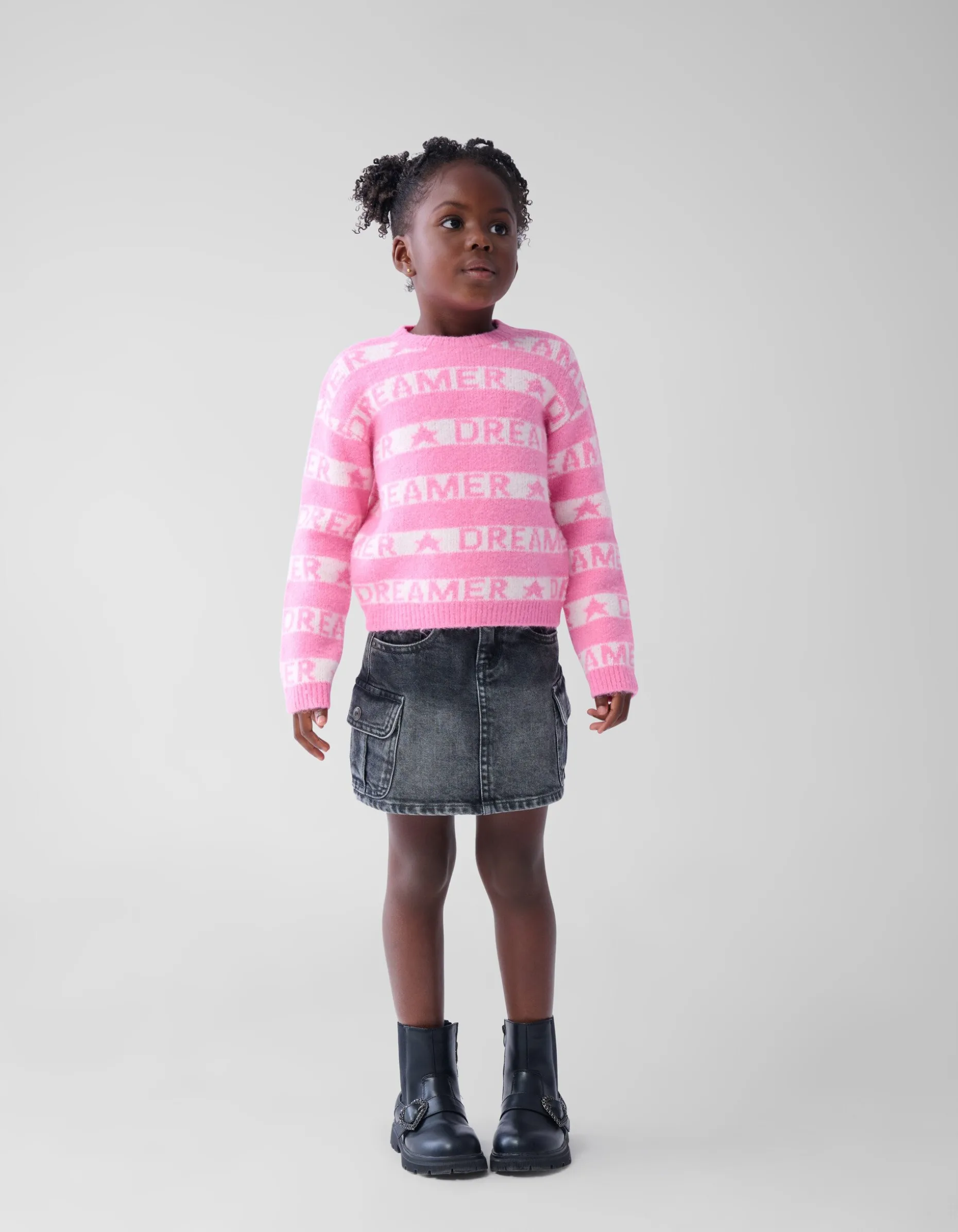 Printed Trui Lichtroze