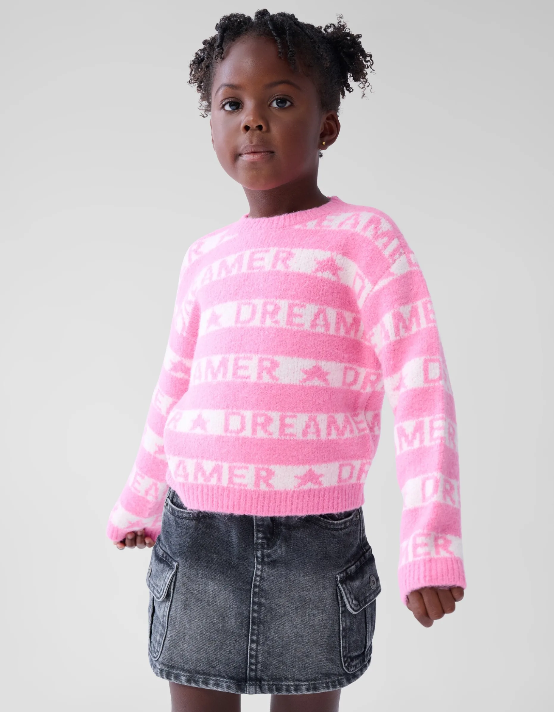 Printed Trui Lichtroze