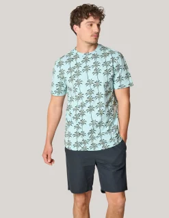 Printed T-shirt Lichtblauw