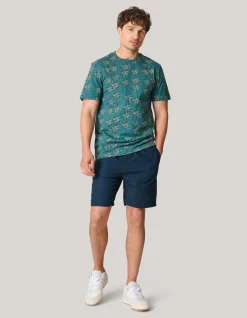 Printed T-shirt Turquoise