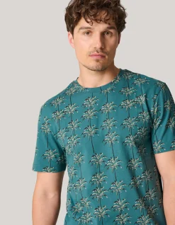 Printed T-shirt Turquoise