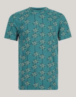 Printed T-shirt Turquoise