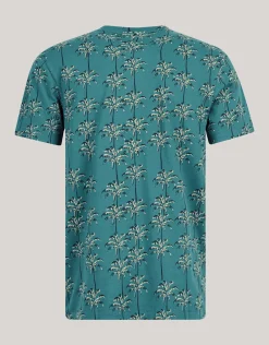 Printed T-shirt Turquoise
