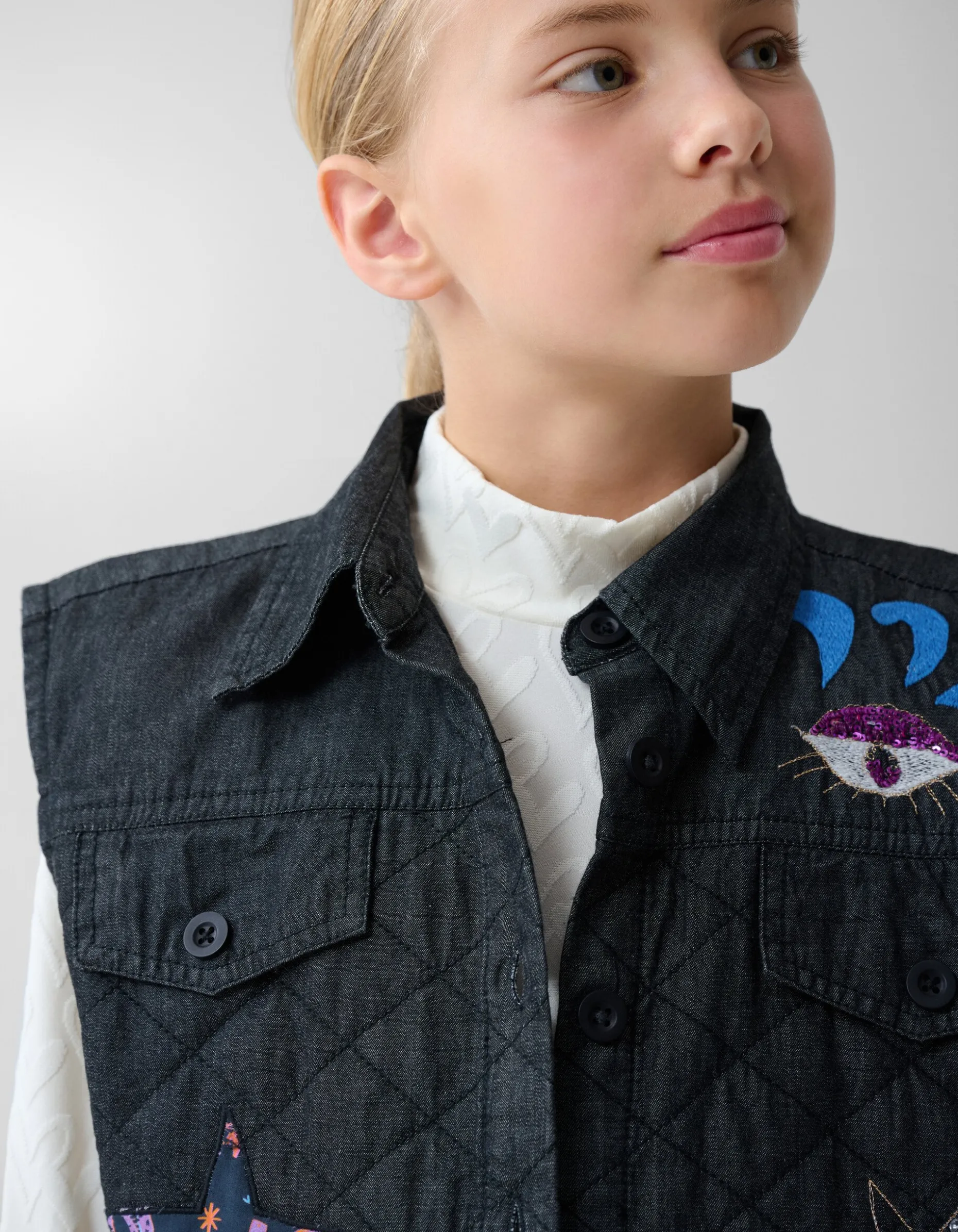 Quilted Gilet Donkergrijs