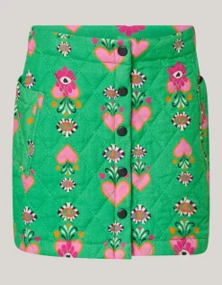 Quilted Mini Rok Groen By Lizzy