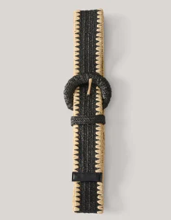 Raffia Riem Zwart