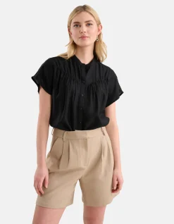 Relaxed Fit Top Zwart