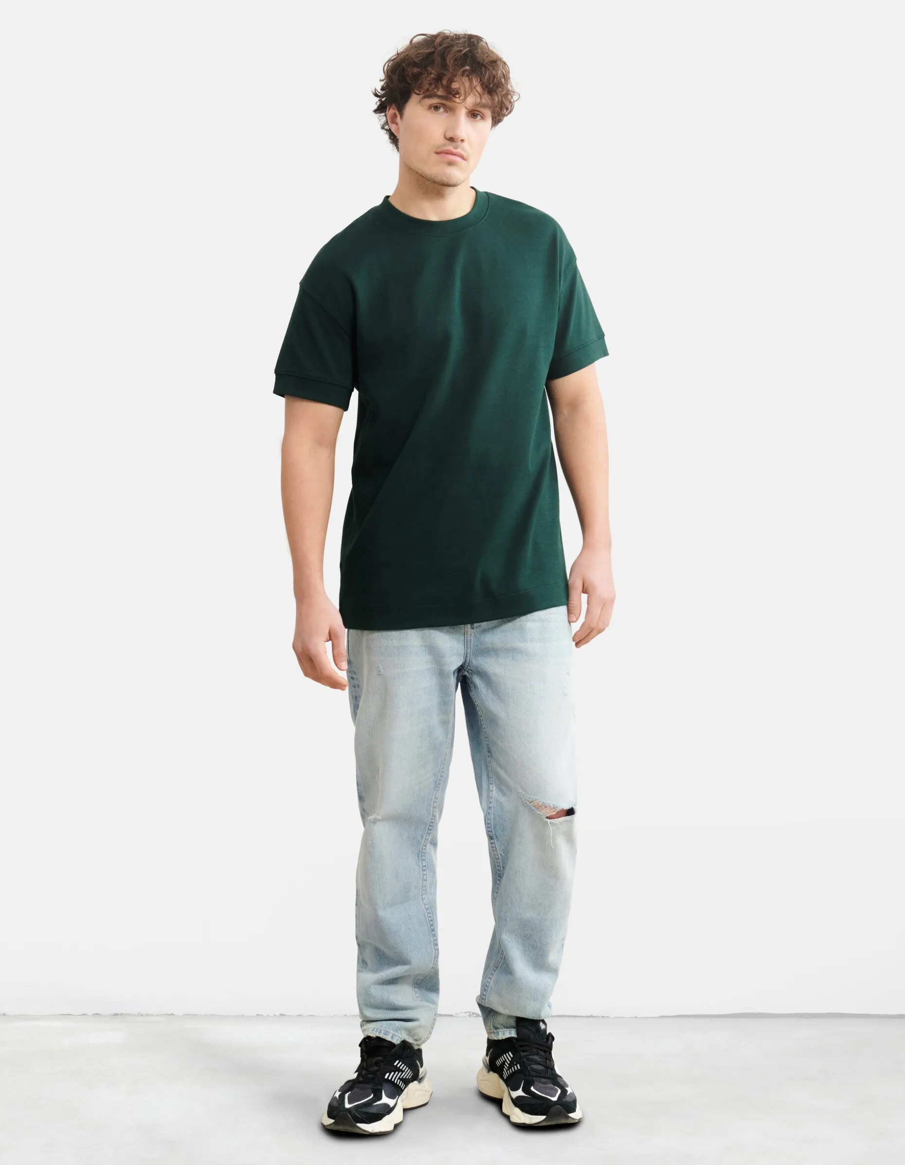 Relaxed Fit T-shirt Donkergroen