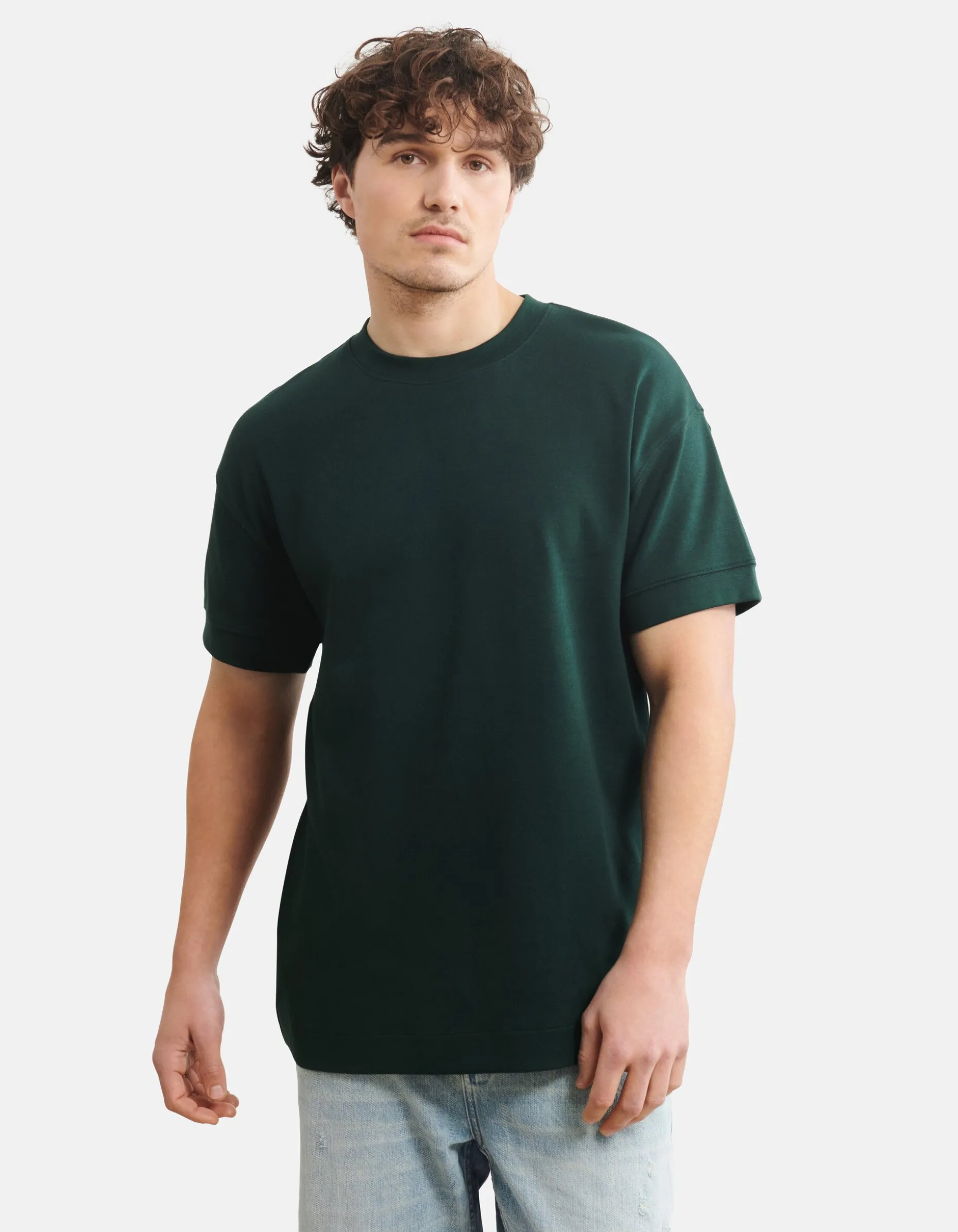 Relaxed Fit T-shirt Donkergroen
