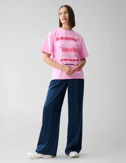Retro Artwork T-shirt Roze