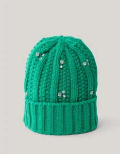 Rhinestone Beanie Groen