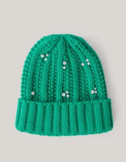 Rhinestone Beanie Groen