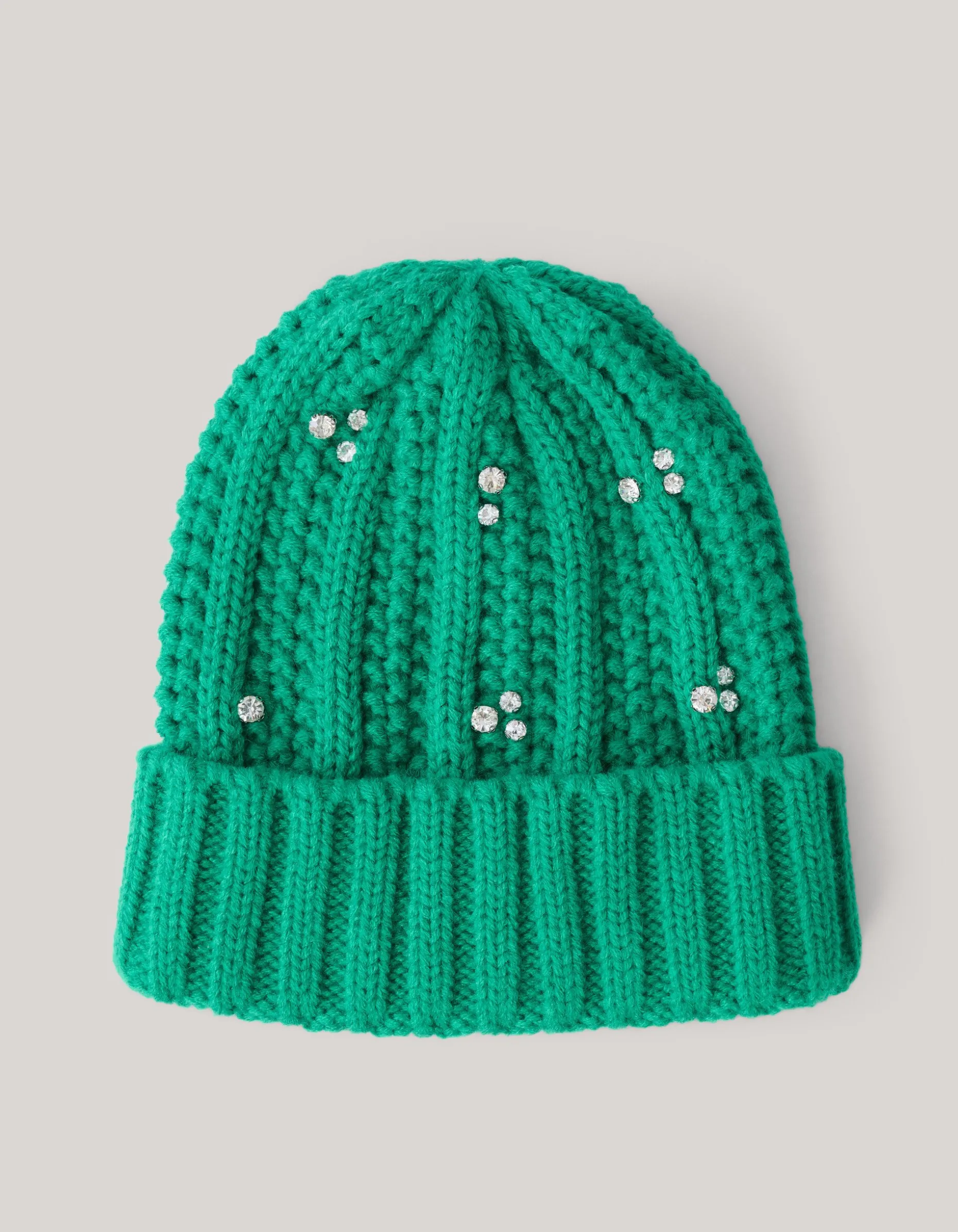 Rhinestone Beanie Groen