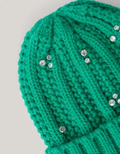 Rhinestone Beanie Groen