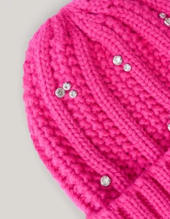 Rhinestone Beanie Roze