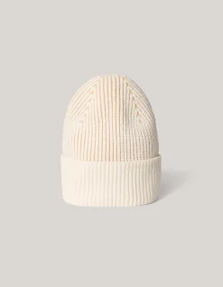 Rib Beanie Gebroken Wit