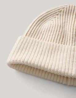 Rib Beanie Gebroken Wit