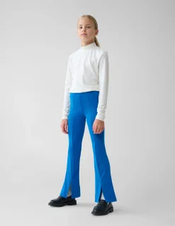 Rib Flared Legging Blauw