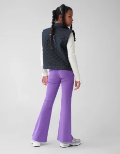 Rib Flared Legging Paars