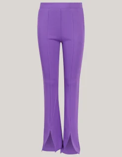 Rib Flared Legging Paars