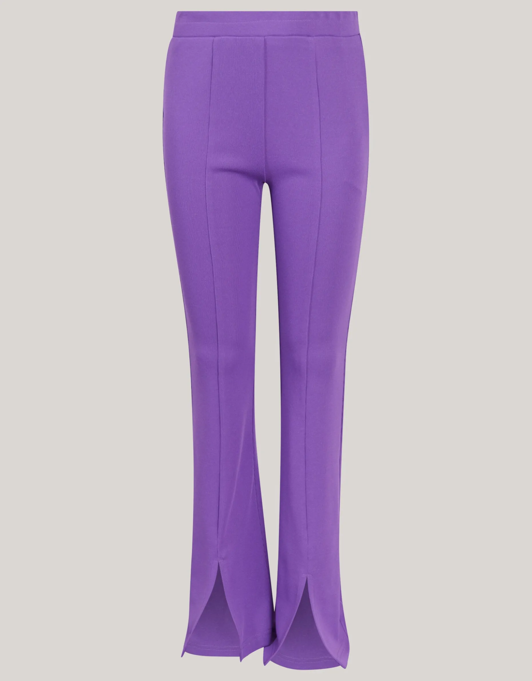 Rib Flared Legging Paars