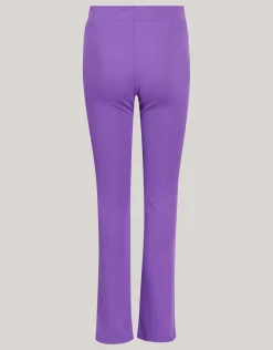 Rib Flared Legging Paars